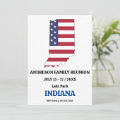Familiereünie 🎉 Indiana State Map Verenigde State Kaart (Staand voorkant)
