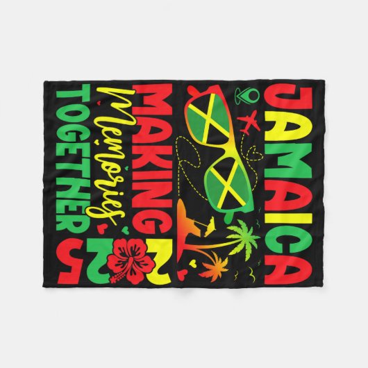 Familiereünie Jamaica 2025 maakt herinneringen vri Fleece Deken (Voorkant (Horizontaal))
