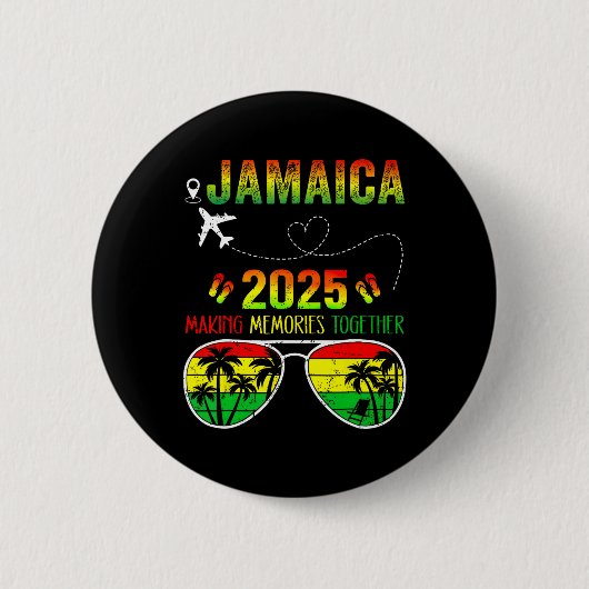 Familiereünie Jamaica 2025 maakt herinneringen vri Ronde Button 5,7 Cm (Voorkant)