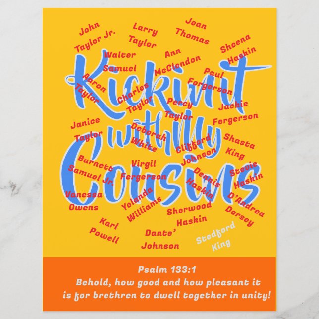 Familiereünie Kaart Stock Sheet voor Jean (Voorkant)