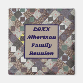 Familiereünie Keepsake Patchwork Quilt Gathering Magneet