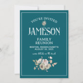 Familiereünie Klassieke Bloemen QR Code Kaart (Voorkant)