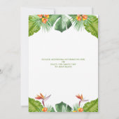 Familiereünie Luau Tropical Palm Aloha Waterverf Kaart (Achterkant)