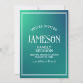 Familiereünie Modern Gradient QR Code Uitnodiging (Voorkant)