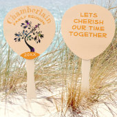 Familiereünie Moderne Multicolor Floral Tree Handwaaier