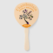 Familiereünie Moderne Multicolor Floral Tree Handwaaier (Voorkant)