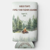 Familiereünie naam Forest Campfire Green Seltzer Blikjeskoeler (Achterkant)