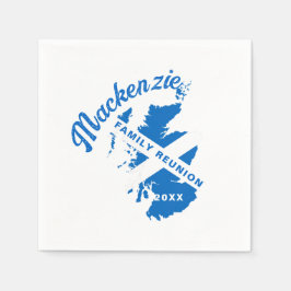 Familiereünie onder Schotse vlag Servet