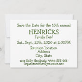 Familiereünie ontwerp met vingers kaart (Achterkant)