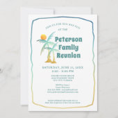 Familiereünie Palm Trees Beach Tropical Kaart (Voorkant)