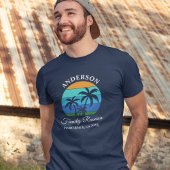 Familiereünie Palmbomen Summer Beach Blauw Tri-Blend Shirt