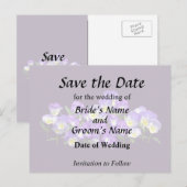 Familiereünie Pansy Aankondigingskaart (Voorkant / Achterkant)