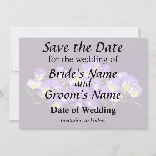 Familiereünie Pansy Save The Date (Voorkant)