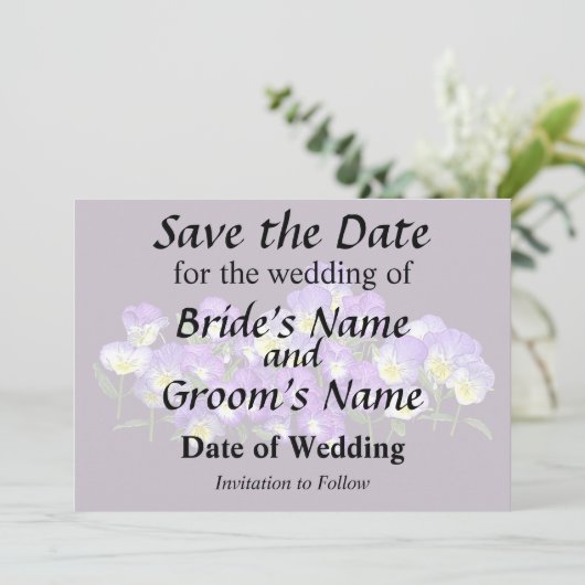 Familiereünie Pansy Save The Date (Staand voorkant)