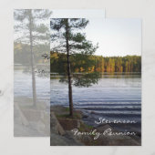 Familiereünie Party Invitations Forest Kaart (Voorkant / Achterkant)