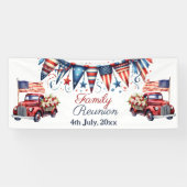 Familiereünie Patriottische Vlag 4 juli Bunting Spandoek (Horizontaal)