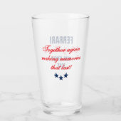 Familiereünie Rode Marine Blauw Gepersonaliseerd Glas (Achterkant)