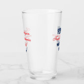 Familiereünie Rode Marine Blauw Gepersonaliseerd Glas (Rechts)