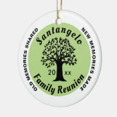 Familiereünie Rond Kerstmis Souvenir Gift Keramisch Ornament (Links)