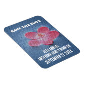 Familiereünie Roze Blauw Vakantie Save the Date Magneet (Rechterzijde)