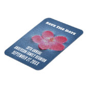 Familiereünie Roze Blauw Vakantie Save the Date Magneet (Linkerzijde)