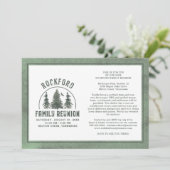 Familiereünie Rustieke Boombomen Foto Kaart (Staand voorkant)