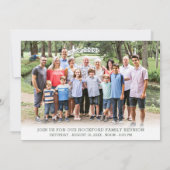 Familiereünie Rustieke Boombomen Foto Kaart (Achterkant)