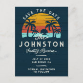  familiereünie Save the Date Beach Palms Briefkaart (Voorkant)