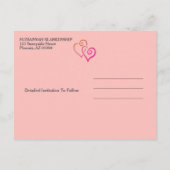 Familiereünie Save The Date Tropical Flamingo's Aankondigingskaart (Achterkant)