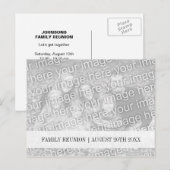 Familiereünie Sla de datum foto briefkaarten (Voorkant / Achterkant)