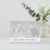 Familiereünie Sla de datum foto briefkaarten (Staand voorkant)