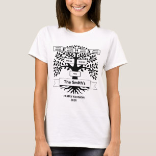 Familiereünie T-shirt met aangepaste stamboom