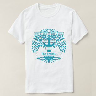 Familiereünie T-shirt met aangepaste stamboom