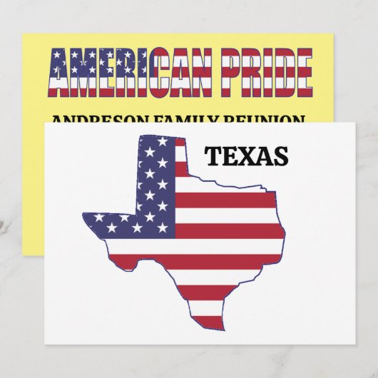 Familiereünie 🎉 Texas State Map Verenigde Staten  Kaart (Voorkant / Achterkant)