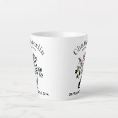 Familiereünie Trendy Multicolor Floral Tree Latte Mok (Voorkant)