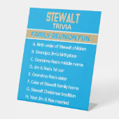 Familiereünie Trivia! Fun Custom Reclamebord Met Voetstuk (Voorkant)