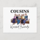 Familiereünie van gezegende vrienden briefkaart (Voorkant)