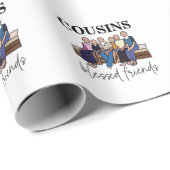 Familiereünie van gezegende vrienden cadeaupapier (Rol Hoek)