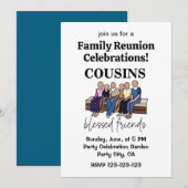 Familiereünie van gezegende vrienden kaart (Voorkant / Achterkant)