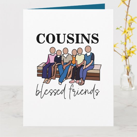 Familiereünie van gezegende vrienden kaart (Gele Bloem)