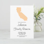 Familiereünie van Peach California Kaart (Staand voorkant)