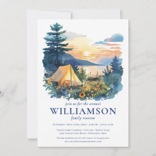 Familiereünie Waterverf Outdoor Camping Forest Kaart