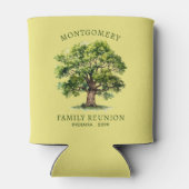 Familiereünie Waterverf stamboom gepersonaliseerd Blikjeskoeler (Achterkant)