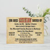 Familiereünie  Westerne thema-uitnodiging Kaart (Staand voorkant)