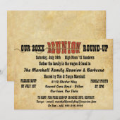 Familiereünie  Westerne thema-uitnodiging Kaart (Voorkant / Achterkant)