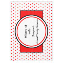 Familiereünie Witte Rode Polka Dots