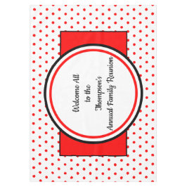 Familiereünie Witte Rode Polka Dots Tafelkleed