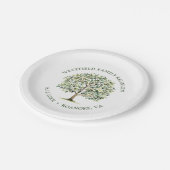 Familiereünie Woodland Waterverf Tree Papieren Bordje (Gekanteld)