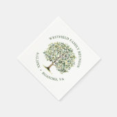 Familiereünie Woodland Waterverf Tree Servet (Hoek)