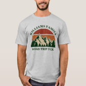 Familieroute zomervakantiebergen  t-shirt (Voorkant)